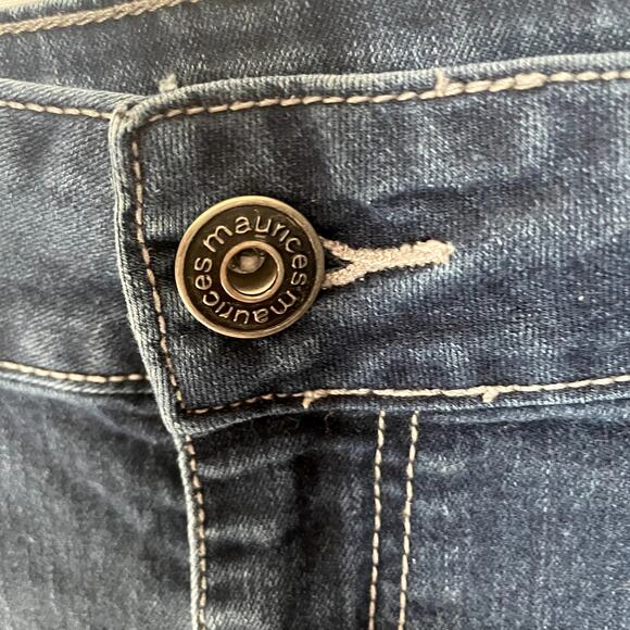 Maurices blue Jeans women size XL-Reg 37" + waist 31 INSEAM 9" MID-RISE - Picture 4 of 9